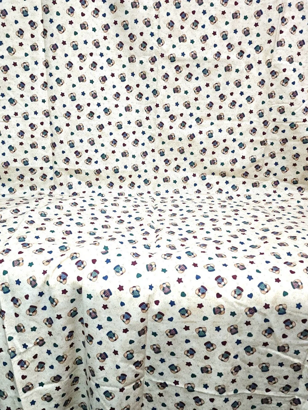Vintage Angels with Stars and Hearts Fabri Quilt 2 7/8 Yds 100% Cotton Fabric